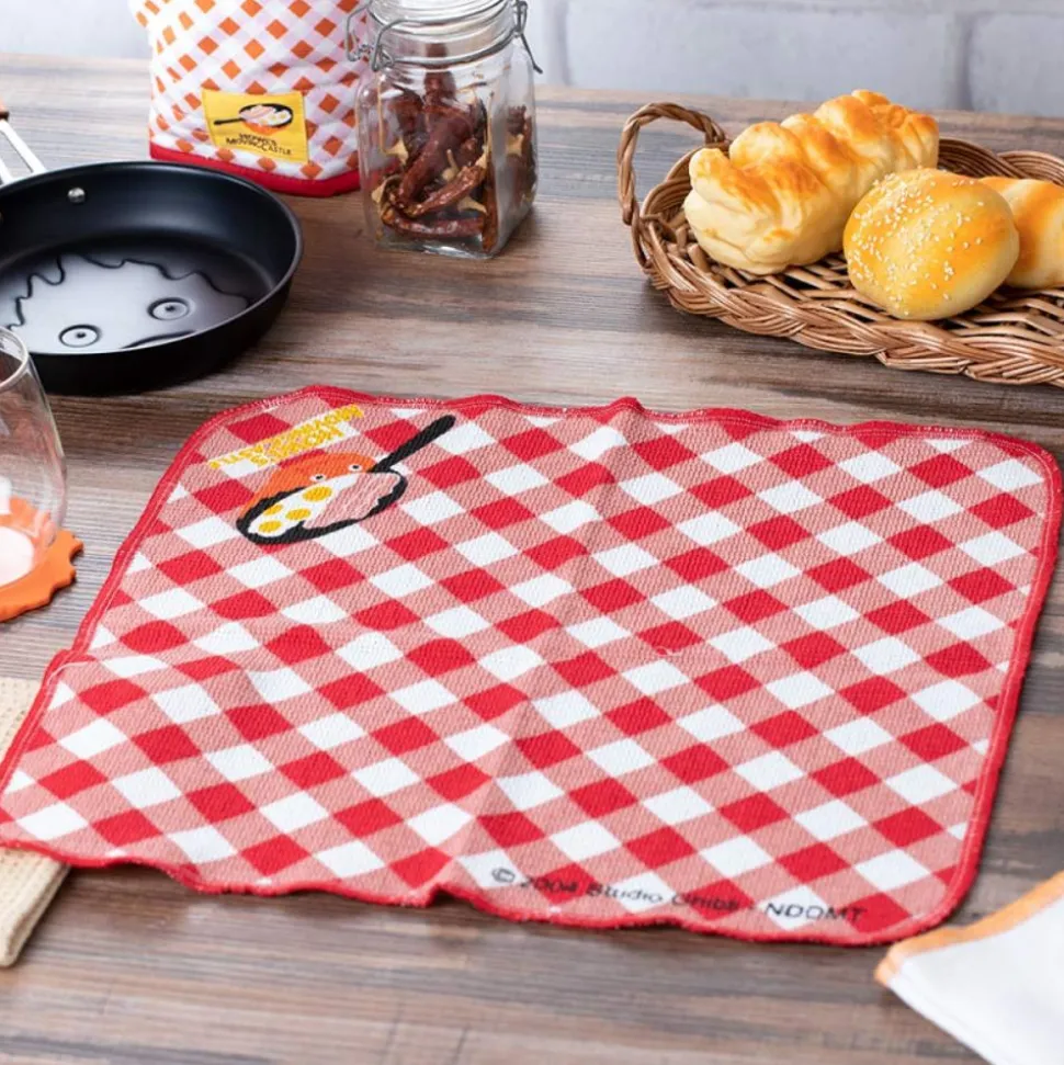 2 Pcs Set Kitchen Towel Calcifer - Howl'S Moving Castle