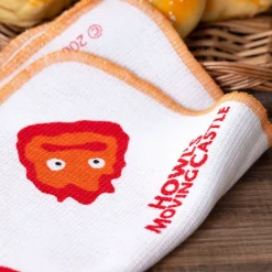 2 Pcs Set Kitchen Towel Calcifer - Howl'S Moving Castle