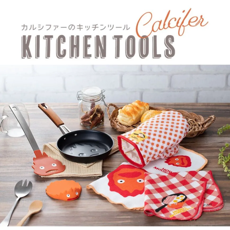 2 Pcs Set Kitchen Towel Calcifer - Howl'S Moving Castle