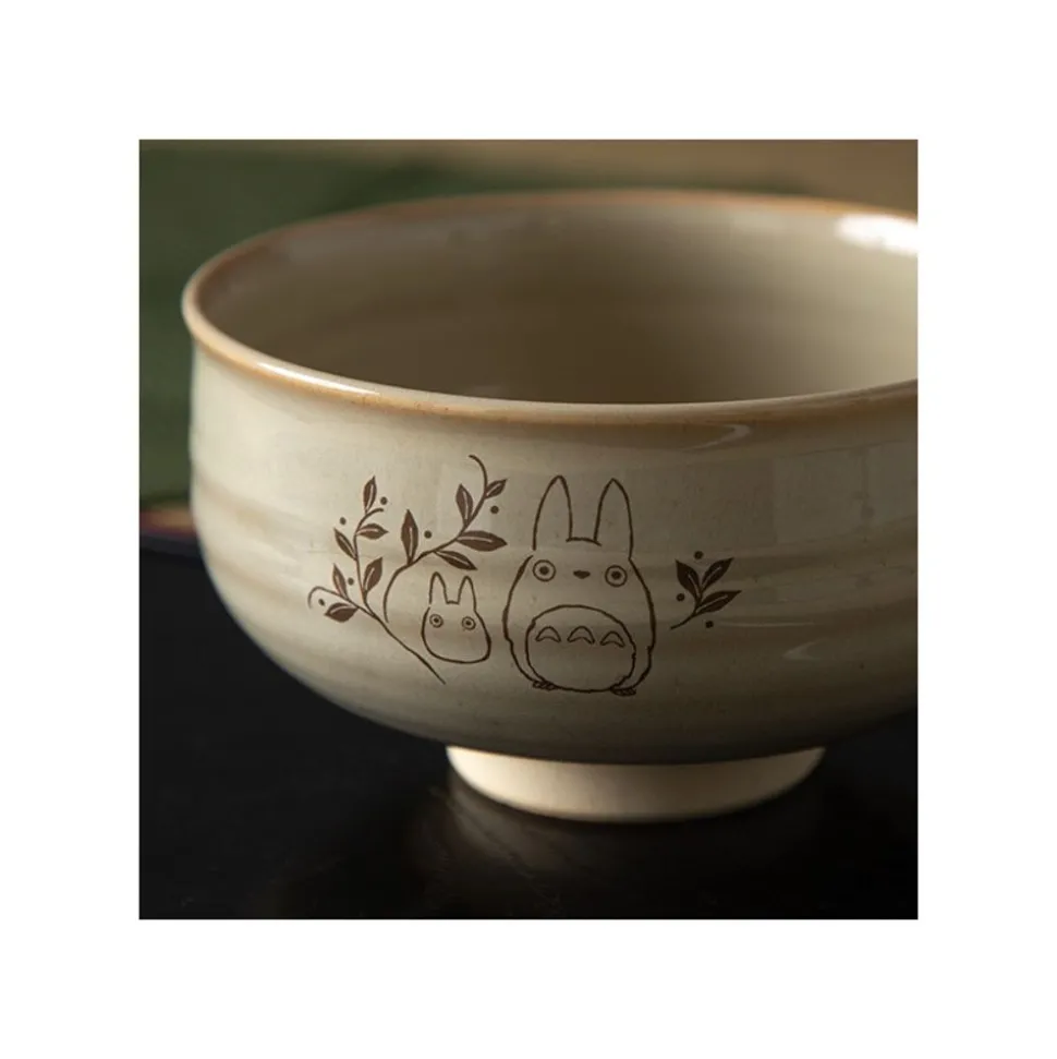 Akahada-Yaki Matcha Tea Bowl & Whisk - My Neighbor Totoro