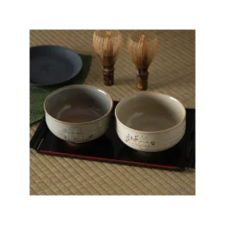 Akahada-Yaki Matcha Tea Bowl & Whisk - My Neighbor Totoro