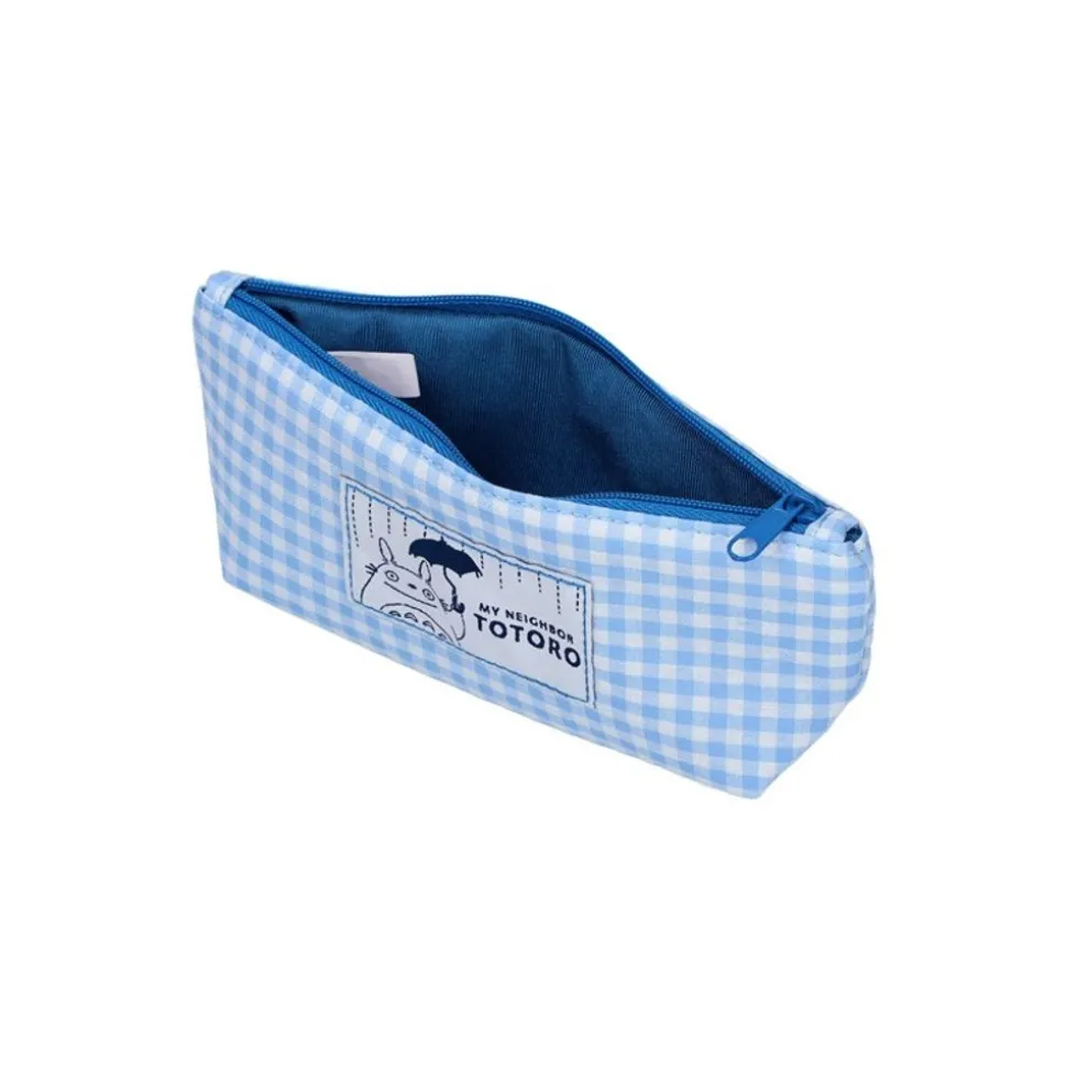 Blue Checkered Pencil Case - My Neighbor Totoro