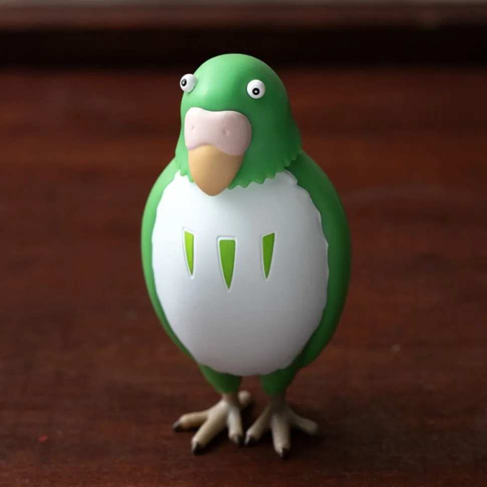 Bobble Head Figurine Green Parakeet - The Boy And The Heron