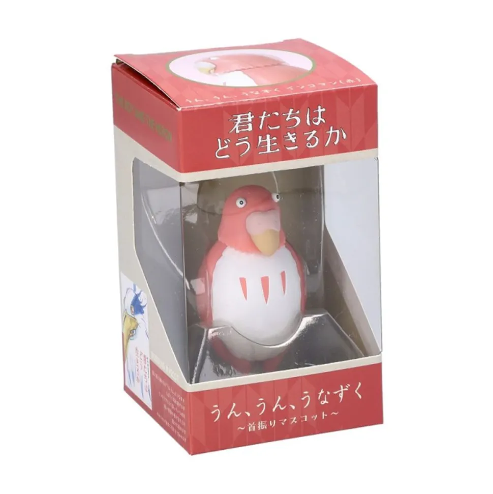 Bobble Head Figurine Red Parakeet - The Boy And The Heron