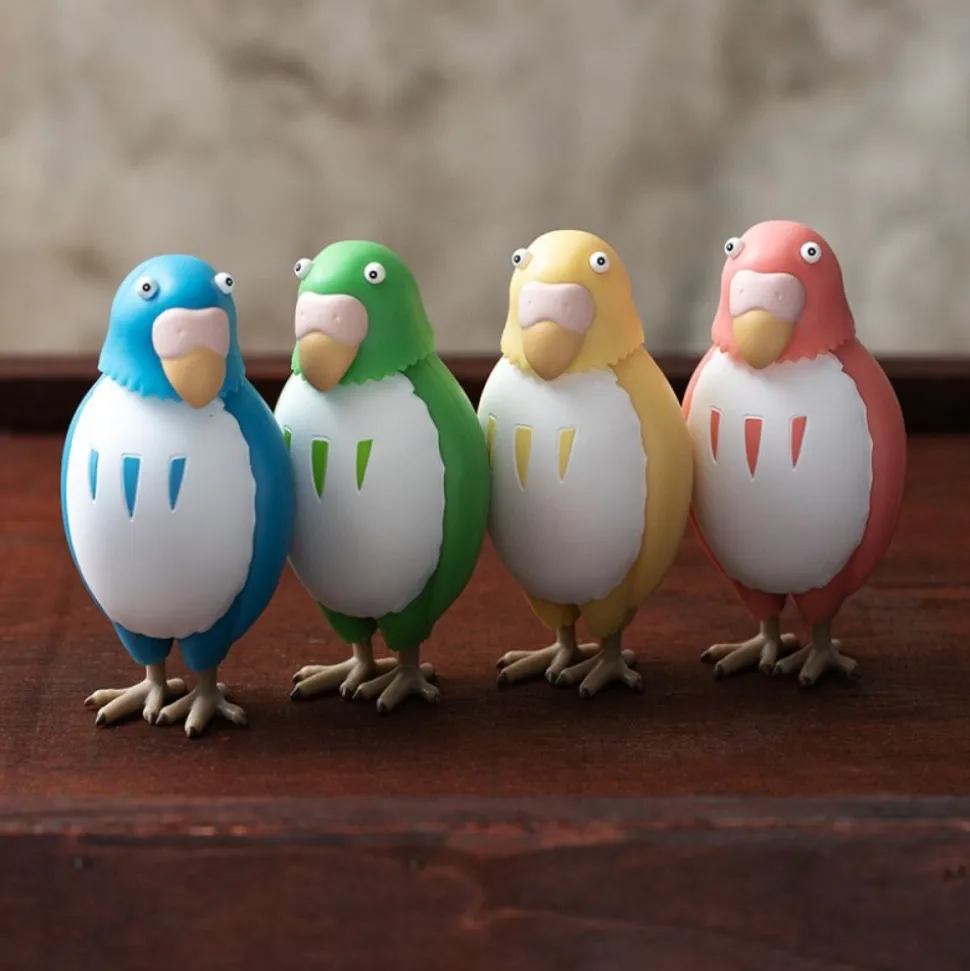Bobble Head Figurine Red Parakeet - The Boy And The Heron
