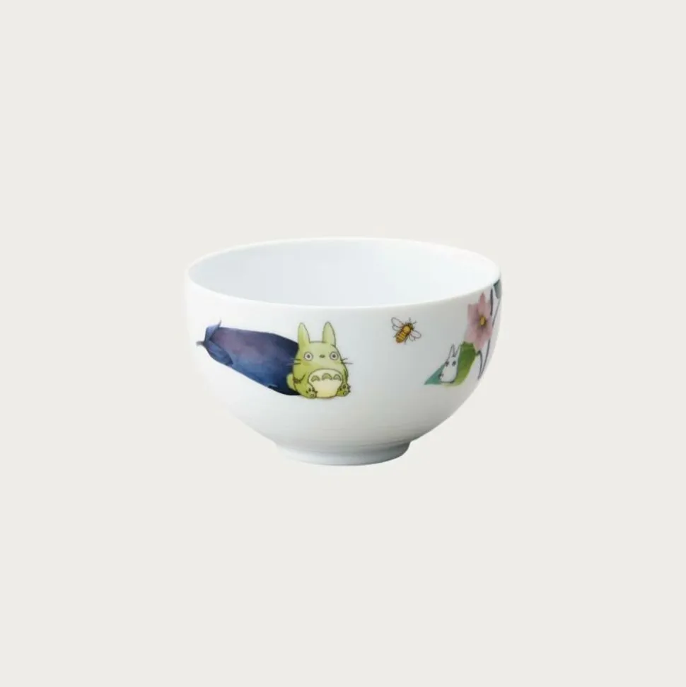 Bowl 13Cm Totoro Eggplant And Flower - My Neighbor Totoro