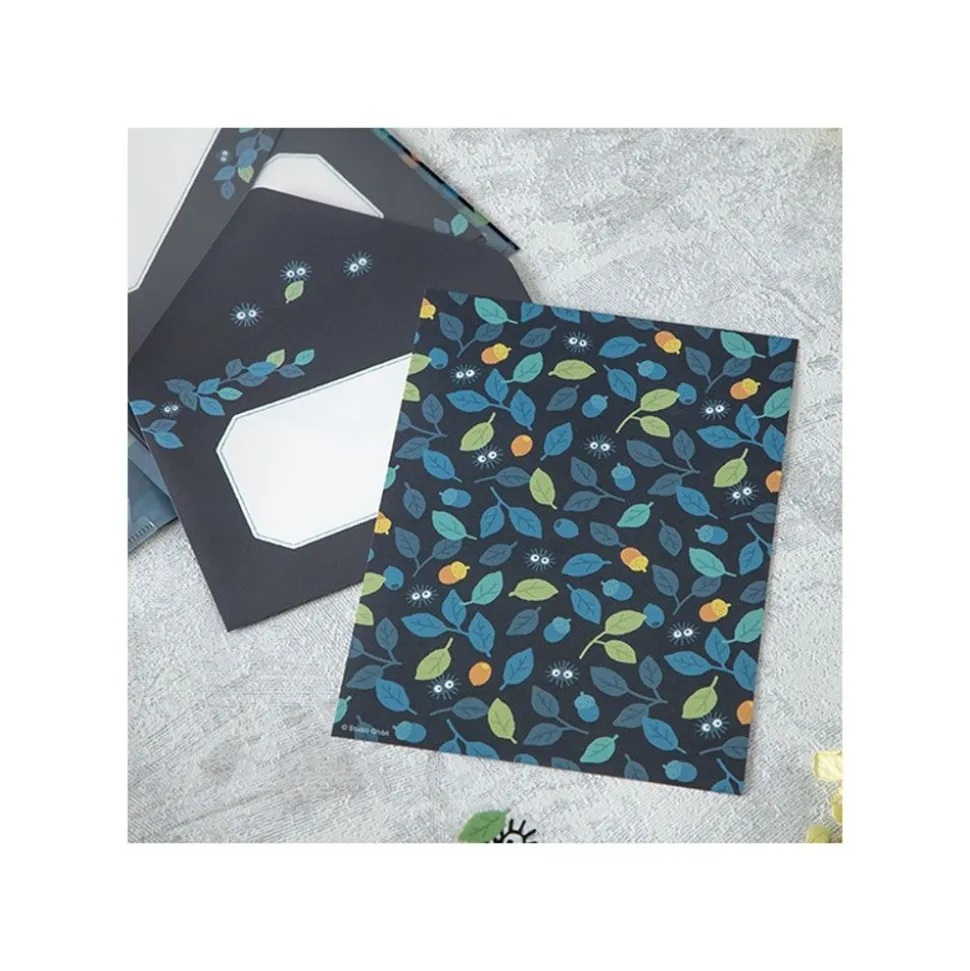 Clear Folder & Letter Set Soot Sprites Leaves - My Neighbor Totoro
