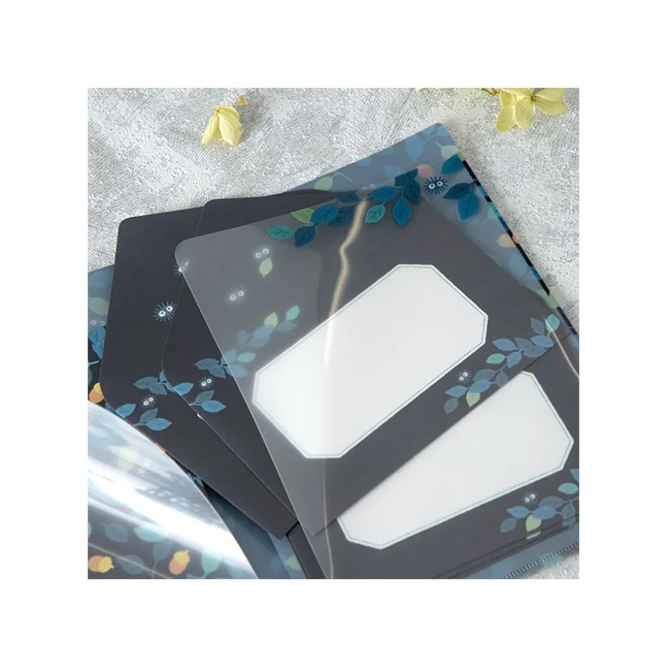 Clear Folder & Letter Set Soot Sprites Leaves - My Neighbor Totoro