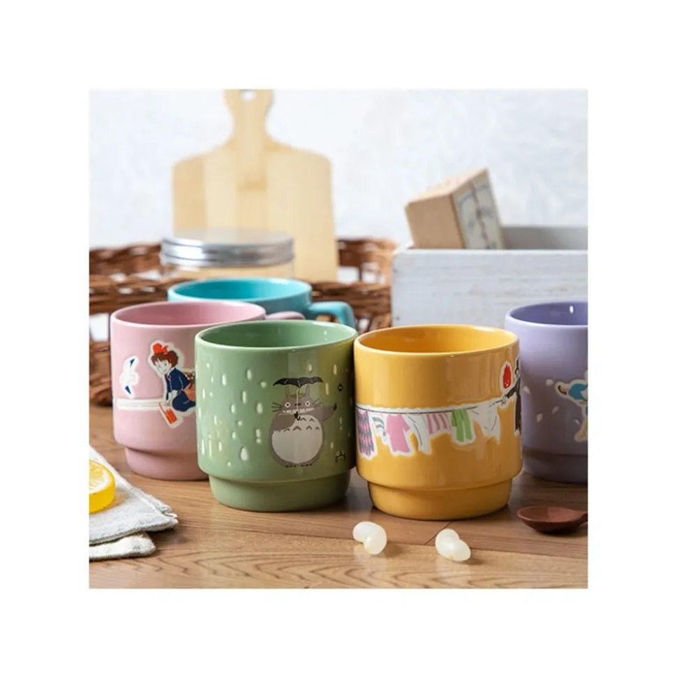Coloful Embossed Mug Kiki On Her Broom - Kiki'S Delivery Service