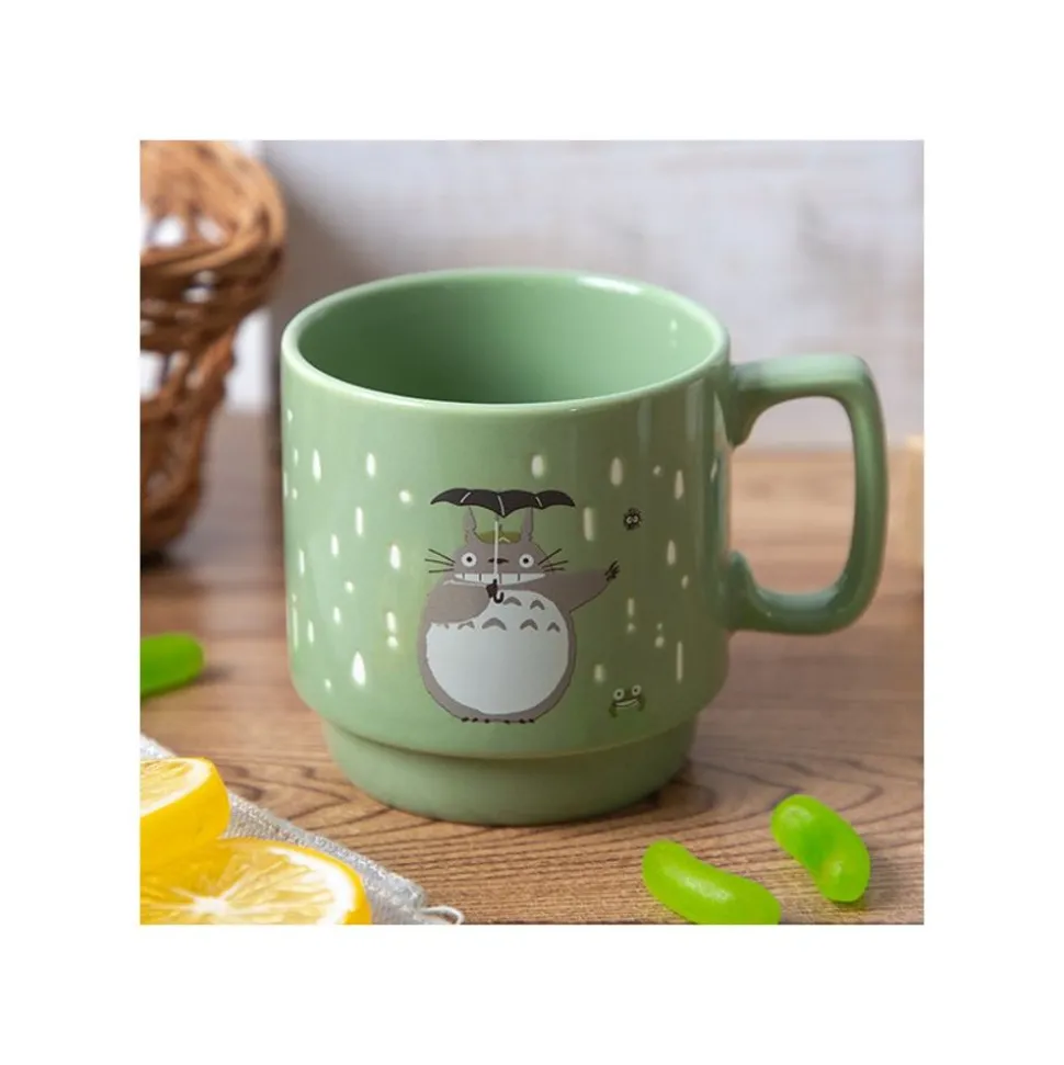 Coloful Embossed Mug Totoro Holding Umbrella - My Neighbor Totoro
