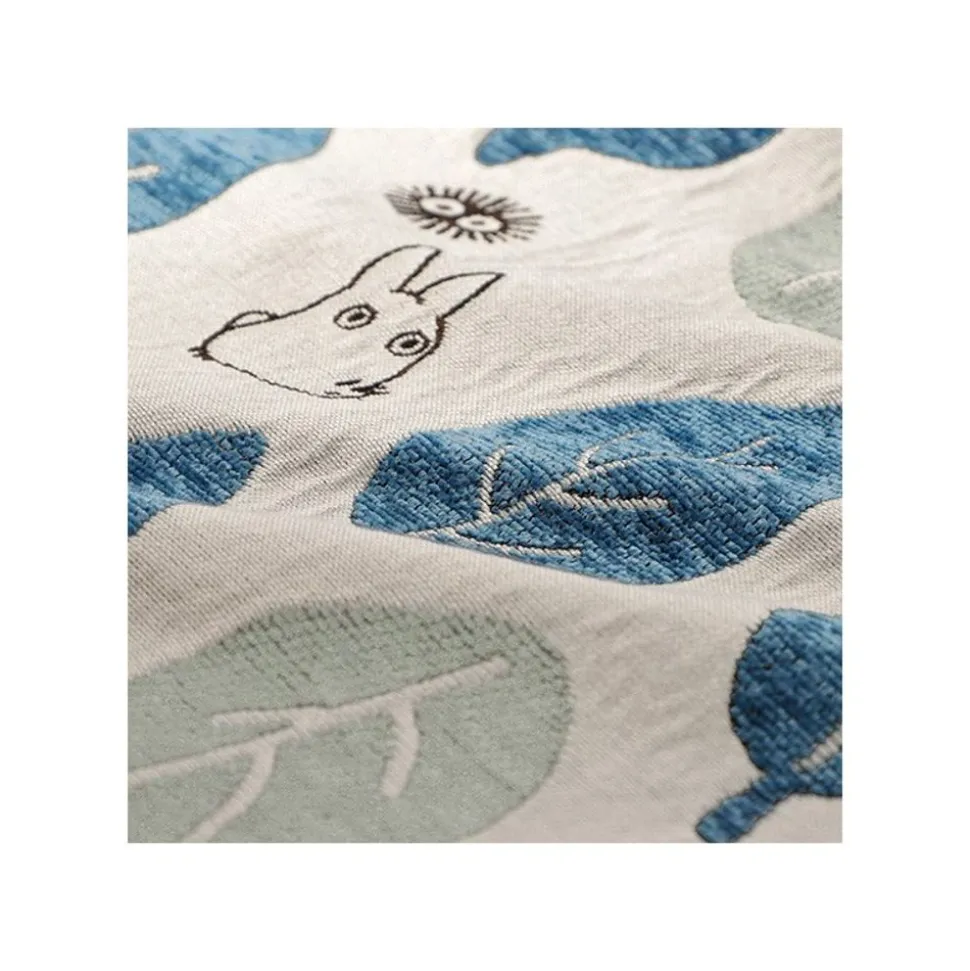 Cushion Big Totoro Blue & Green Leaves 45X45 Cm - My Neighbour Totoro
