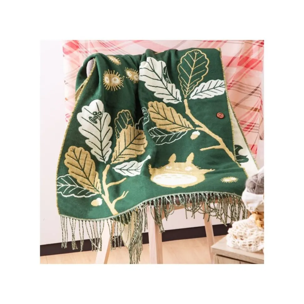 Dark Green Stole Oak Leaves - My Neighbor Totoro