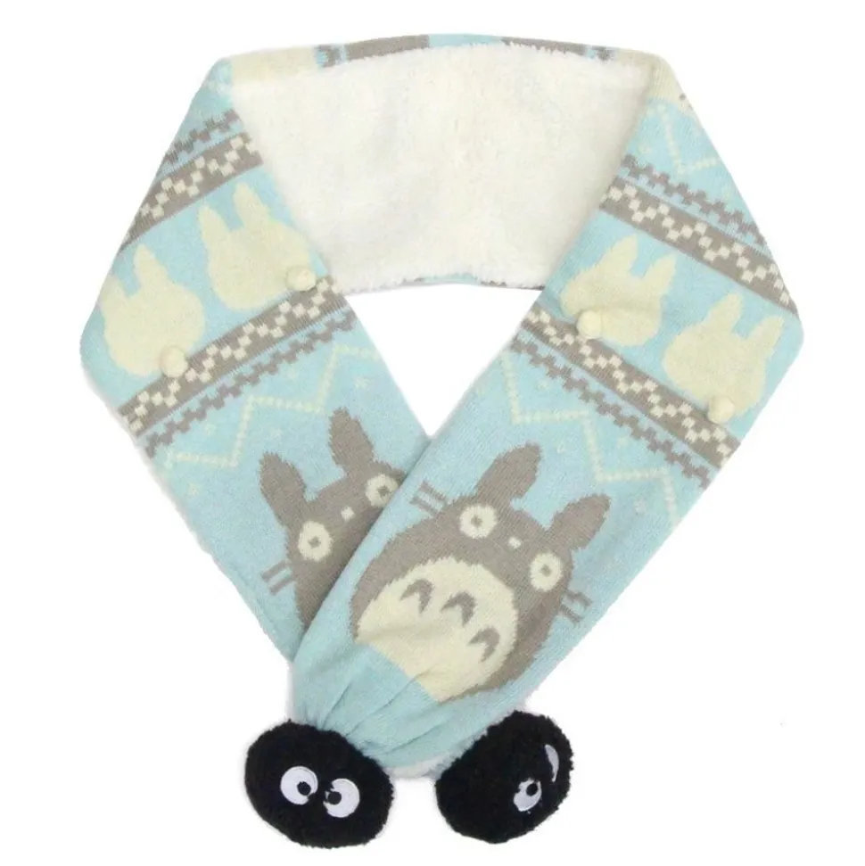 Echarpe A Pompons Hiver Bleu Mon Voisin Totoro