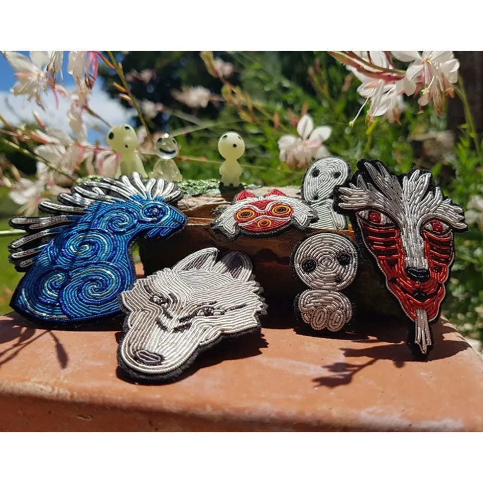 Embroidered Jewel Brooch Night Walker - Princess Mononoke