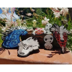 Embroidered Jewel Brooch Moro - Princess Mononoke