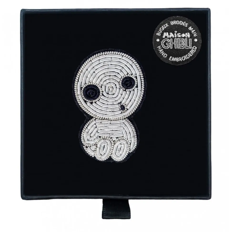 Embroidered Jewel Brooch Seated Kodama - Princess Mononoke