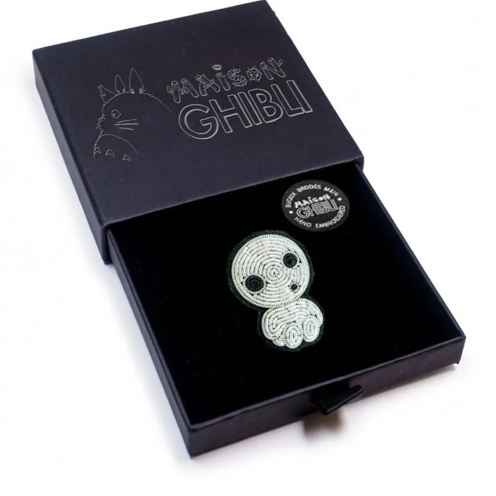 Embroidered Jewel Brooch Seated Kodama - Princess Mononoke