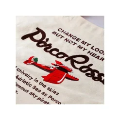 Embroidery Canvas Tote Bag Savoia - Porco Rosso