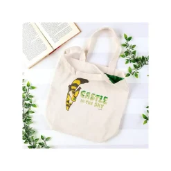 Embroidery Canvas Tote Bag Silent World - Castle In The Sky