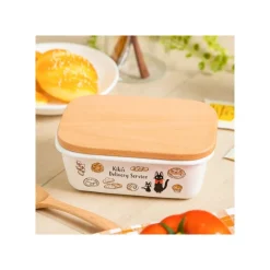 Enamel Butter Dish With Wooden Lid Viennese Pastries 500Ml - Kiki'S D