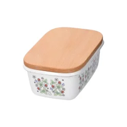 Enamel Butter Dish With Wooden Lid Soot Sprites 500Ml - My Neighbor T