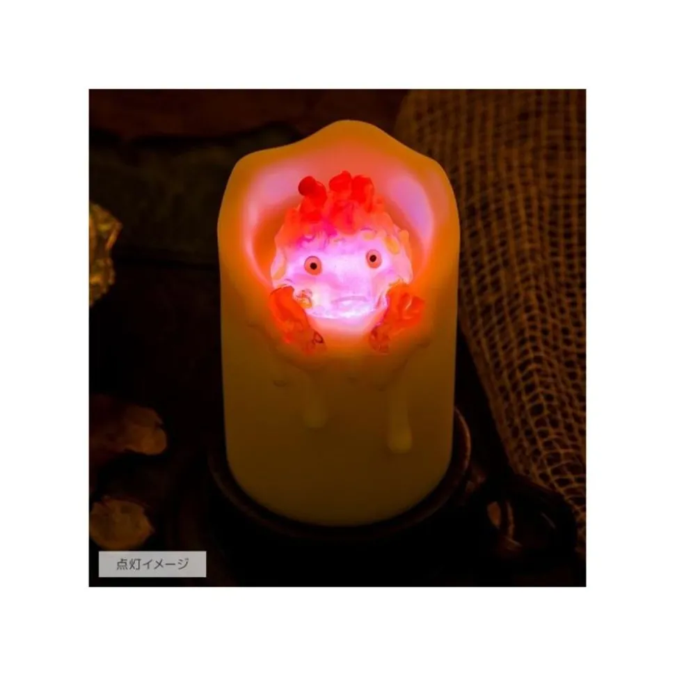 Illuminated Calcifer & Candle Statue - Howl'S Moving Castle