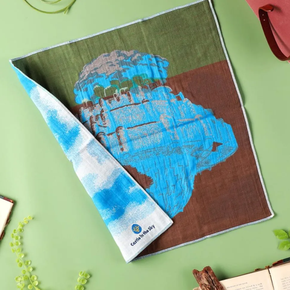 Imabari Handkerchief Laputa 40X40 Cm - Castle In The Sky