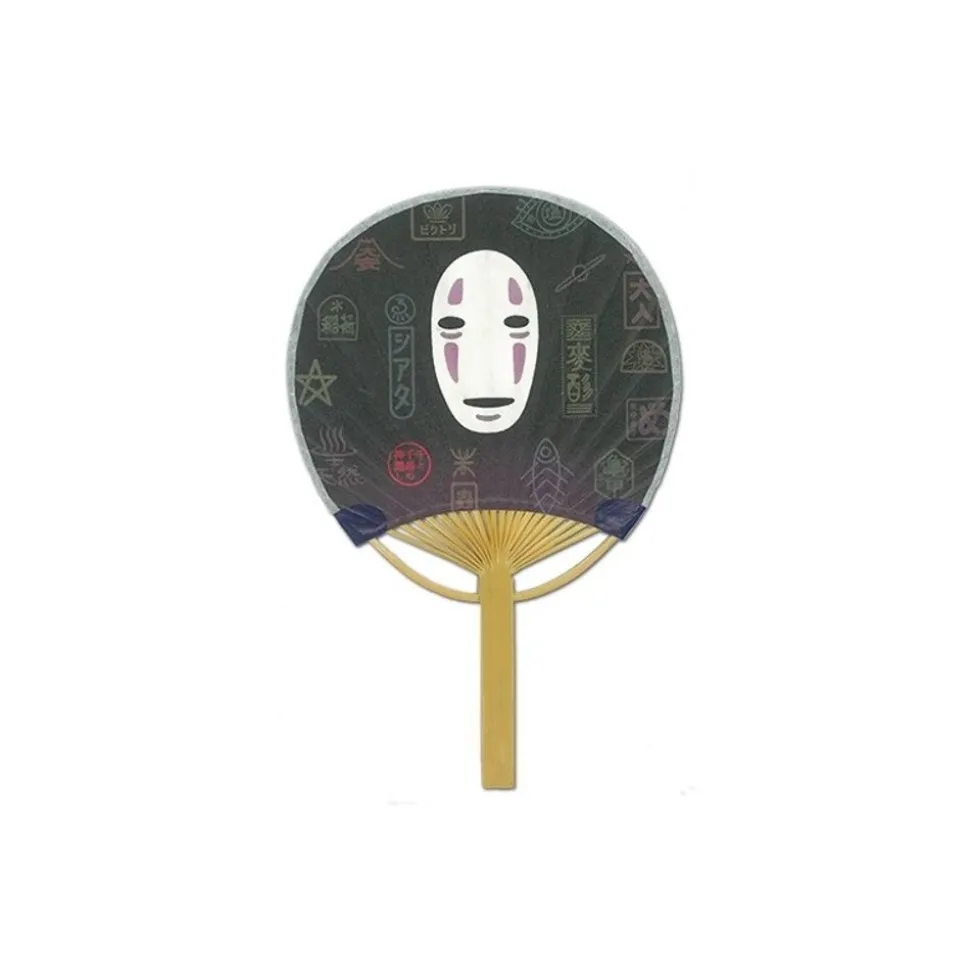 Japanese Bamboo Fan No Face And Signboard - Spirited Away