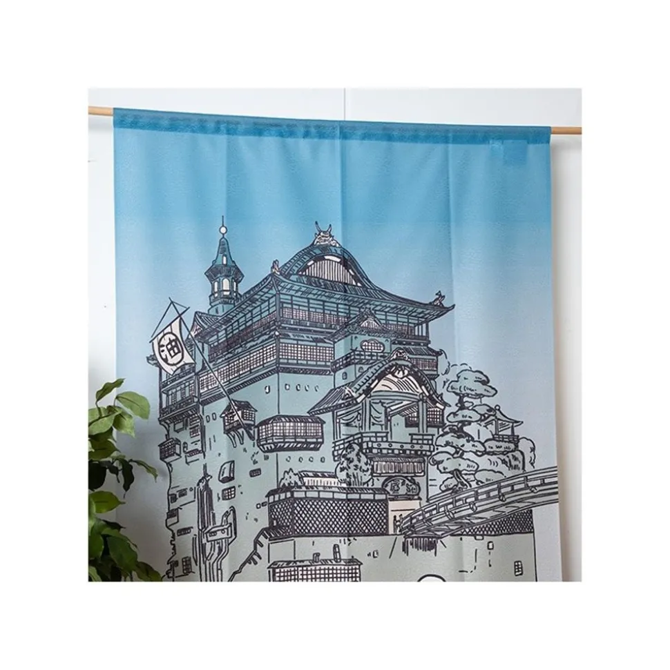 Japanese Curtain Aburaya & No Face - Spirited Away