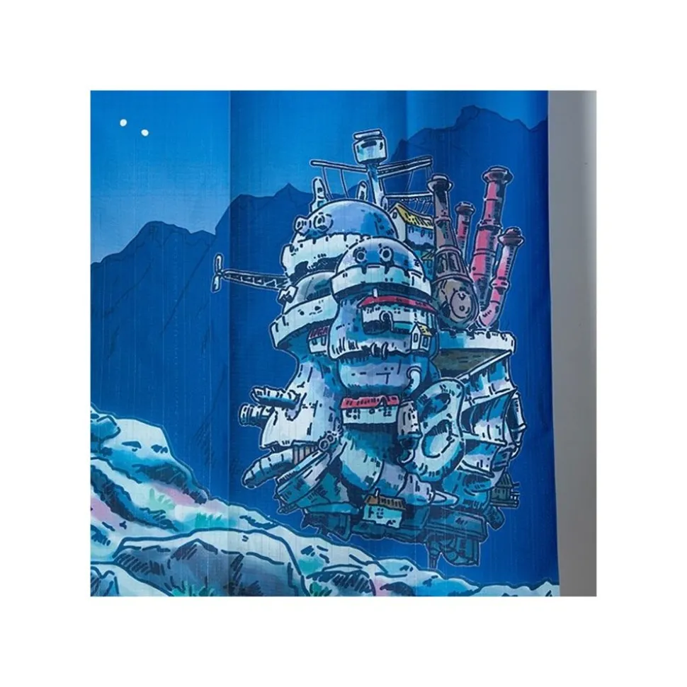 Japanese Curtain Moonlit Night - Howl'S Moving Castle