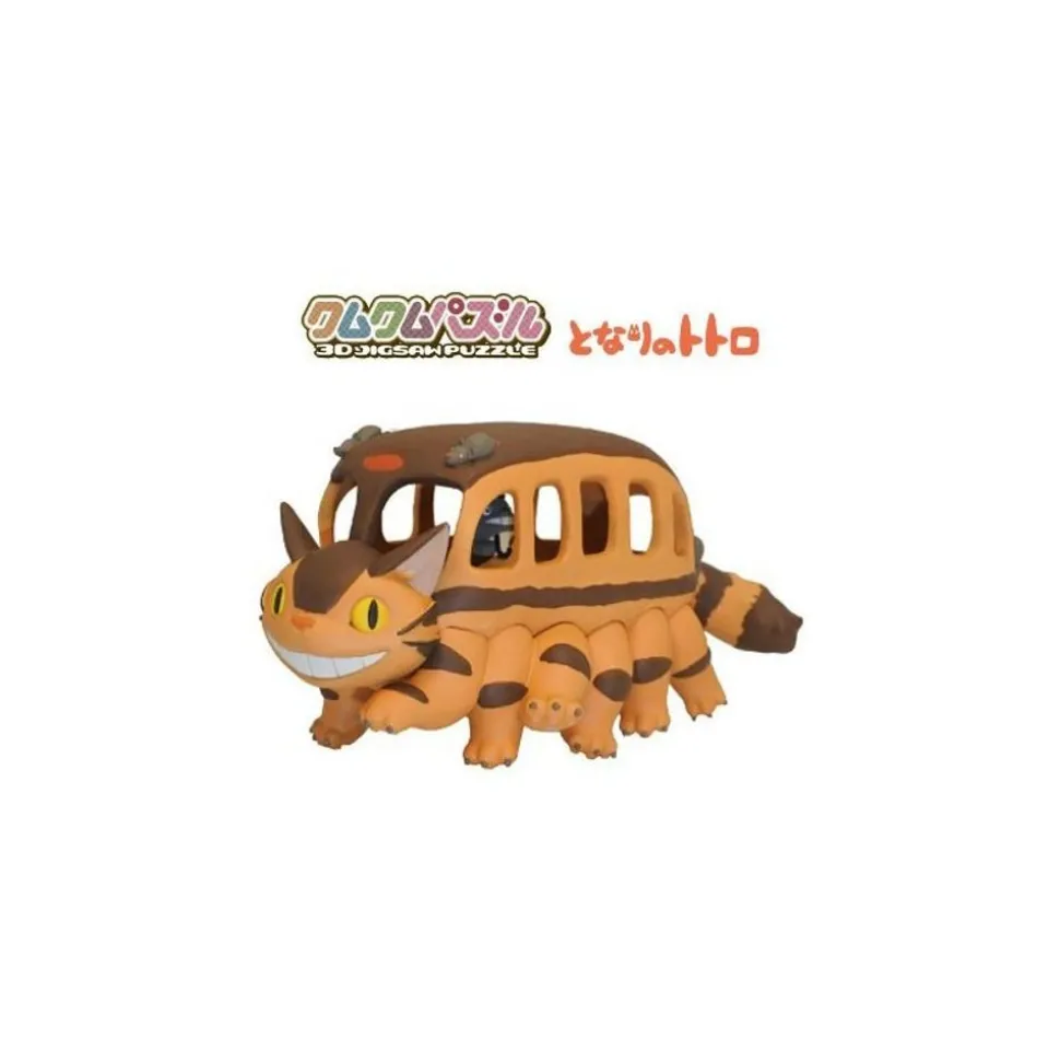 Kumukumu 3D Jigsaw Puzzle Catbus - My Neighbor Totoro