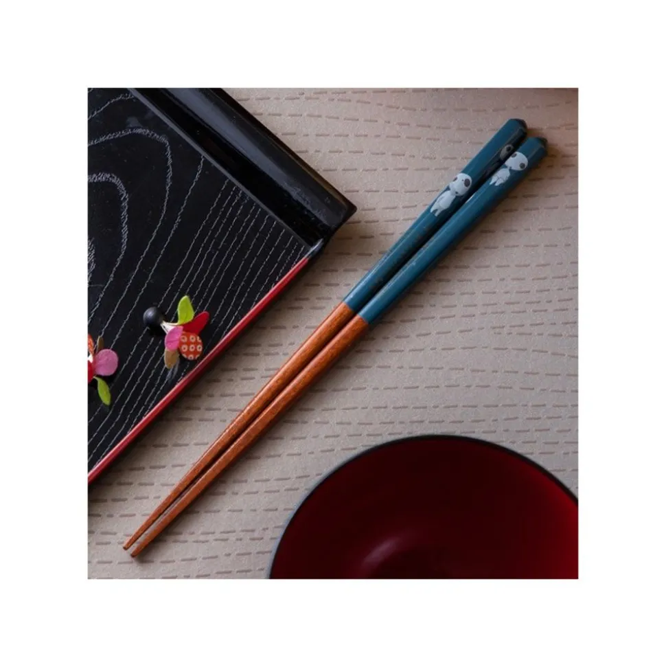 Lacquered Chopsticks 21Cm Kodama Dark Blue - Princess Mononoke