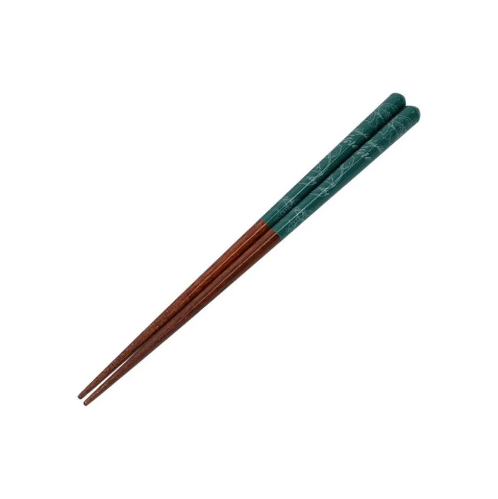 Lacquered Chopsticks 21Cm Sketches Deep Green - My Neighbor Totoro