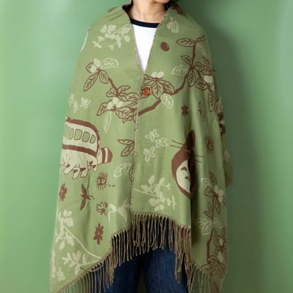 Light Green Stole Totoro & Catbus - My Neighbor Totoro