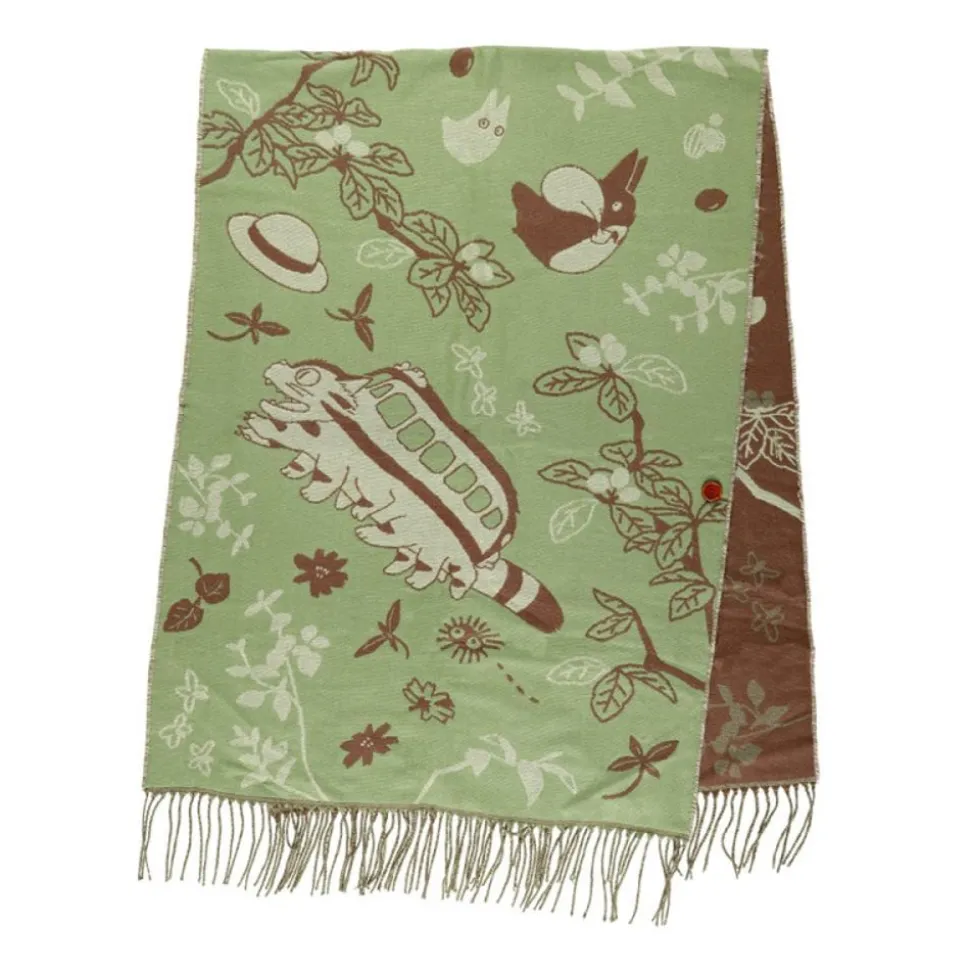 Light Green Stole Totoro & Catbus - My Neighbor Totoro