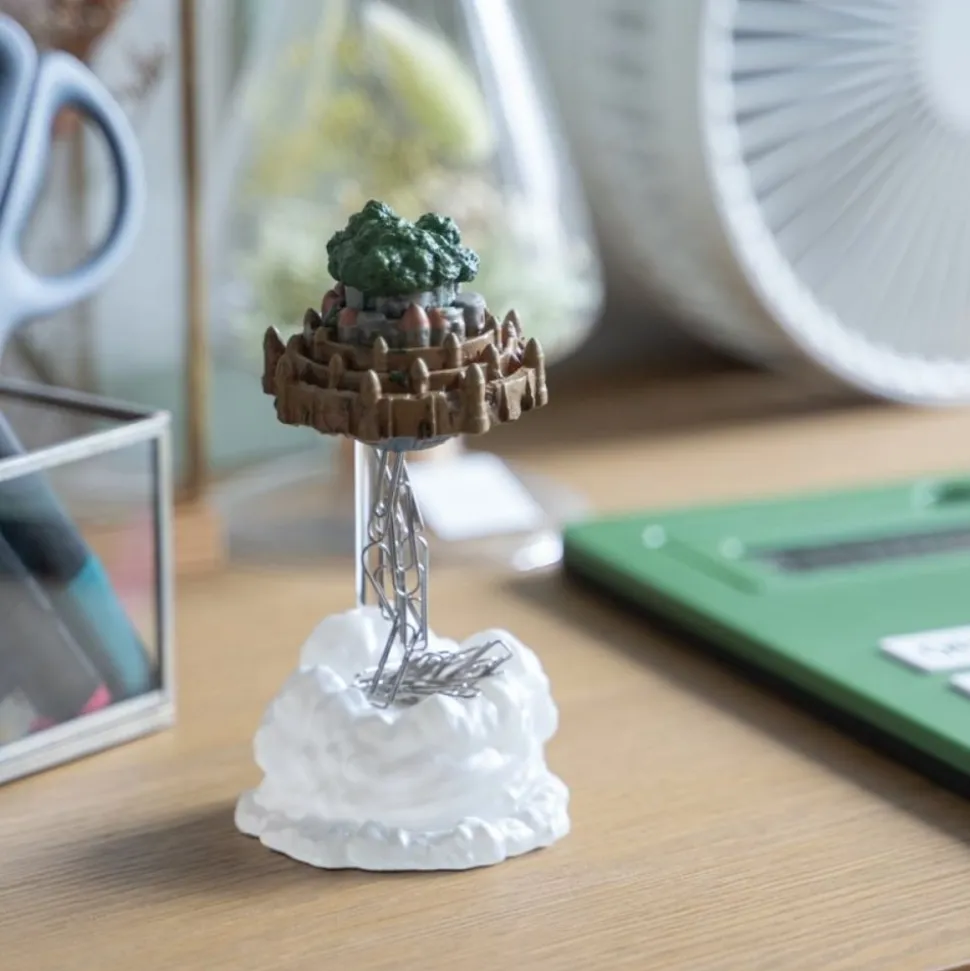 Magnetic Paper Clip Holder Flying Castle - Castle In The Sky