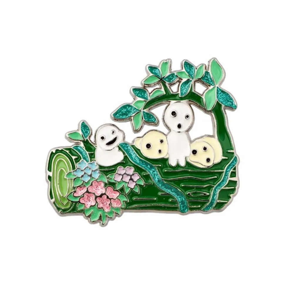 Metal Brooch Kodama - Princess Mononoke