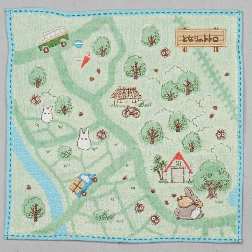 Mini Towel Hiking Map 25X25 Cm - My Neighbor Totoro