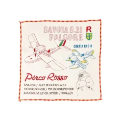 Mini Towel Seaplanes 25X25 Cm - Porco Rosso