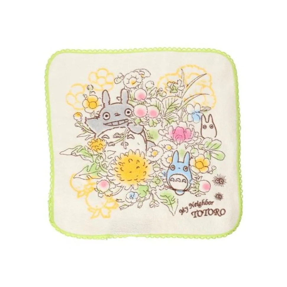 Mini Towel Totoro Bunch Of Spring Flowers 25X25 Cm - My Neighbor Toto