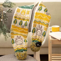 Pom Pom Scarf Totoro & Soot Sprites - My Neighbor Totoro