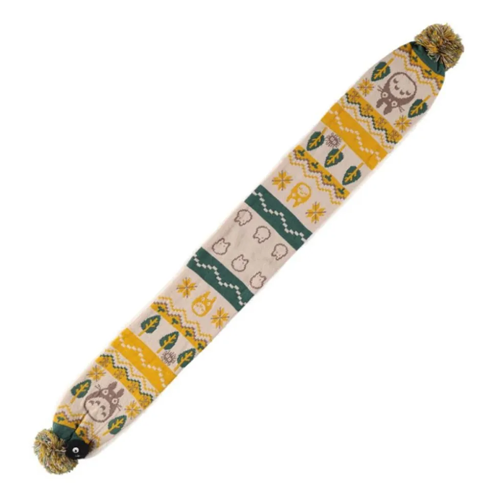 Pom Pom Scarf Totoro & Soot Sprites - My Neighbor Totoro