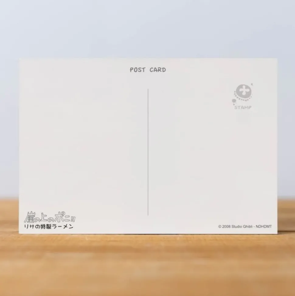 Postcard Ponyo & Sosuke Ramen - Ponyo On The Cliff