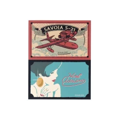 Retro Stickers Savoia & Gina - Porco Rosso