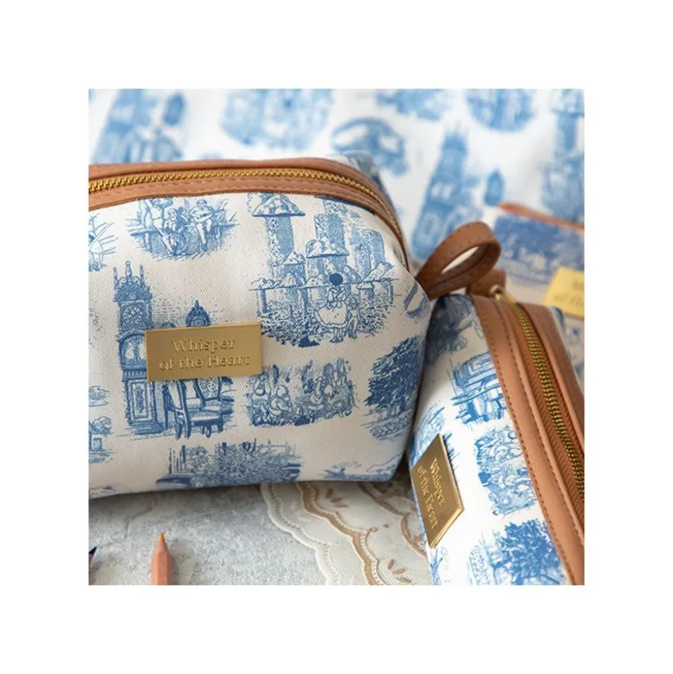 Round Toilet Bag Blue Nostalgia - Whisper Of The Heart