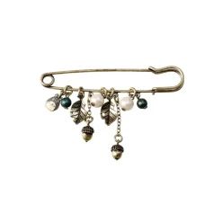 Safety Pin Brooch Totoro & Leaves - My Neighbor Totoro