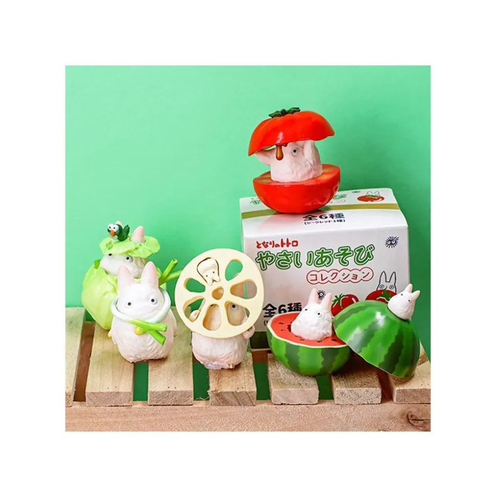 Small Totoro & Vegetables Collect Of 6 Figurines - My Neighbor Totoro