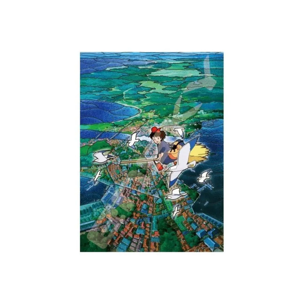 Stained Glass Puzzle 500P Koriko City'S Sky - Kiki'S Delivery Service