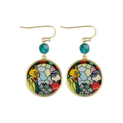 Stained Glass Series - Pierced Earrings - Whisper Of The Heart