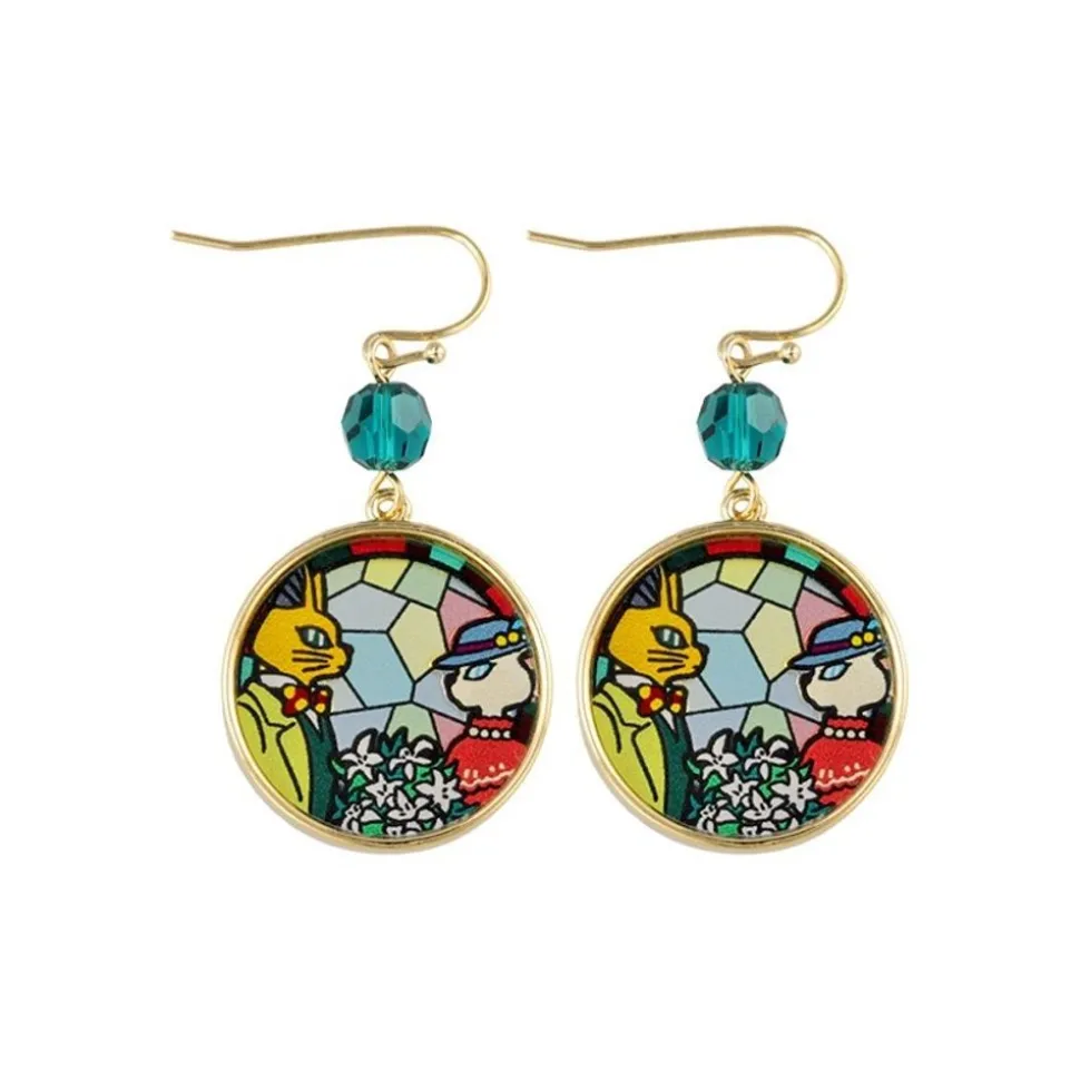Stained Glass Series - Pierced Earrings - Whisper Of The Heart